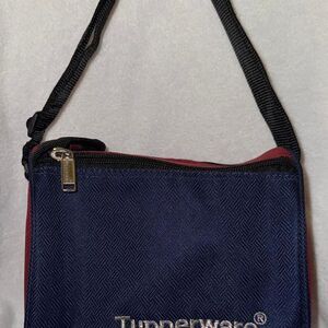 Tupperware Navy and Red Insulated Bag